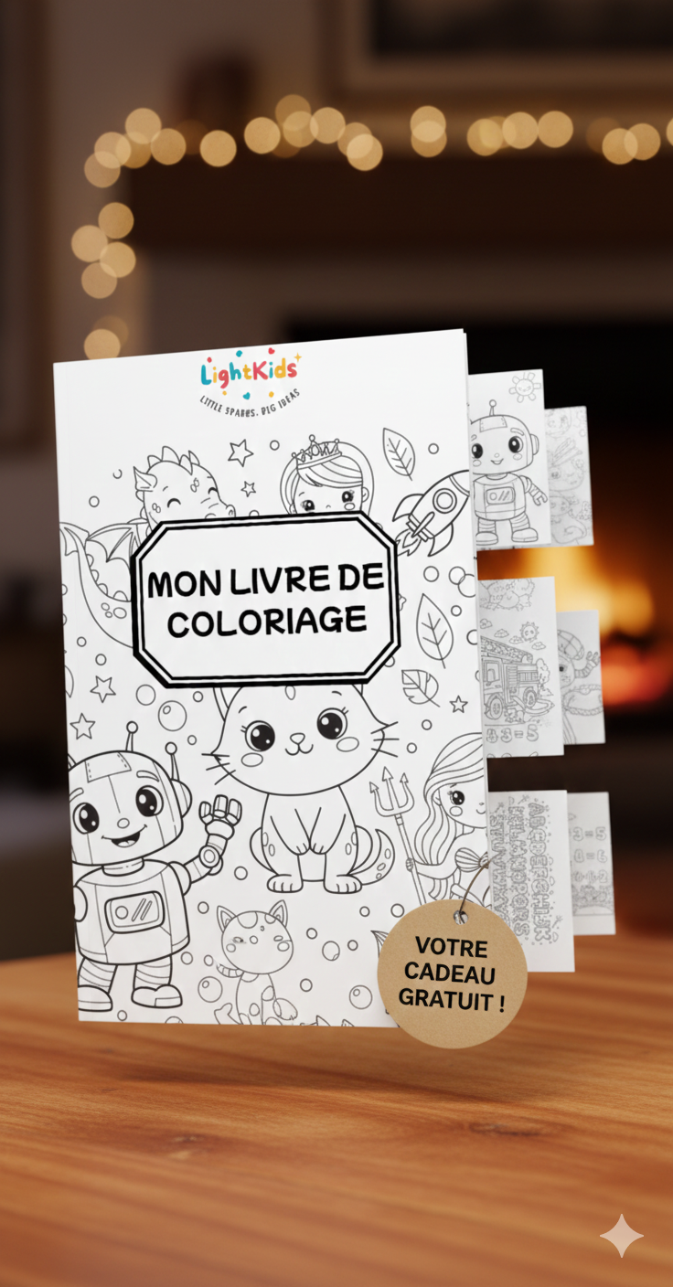 Livre de coloriage LightKids Offert - l'univers créatif qui accompagne votre tablette LightKids